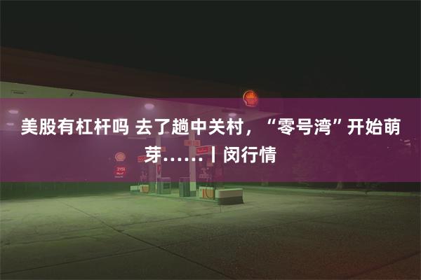 美股有杠杆吗 去了趟中关村，“零号湾”开始萌芽……丨闵行情