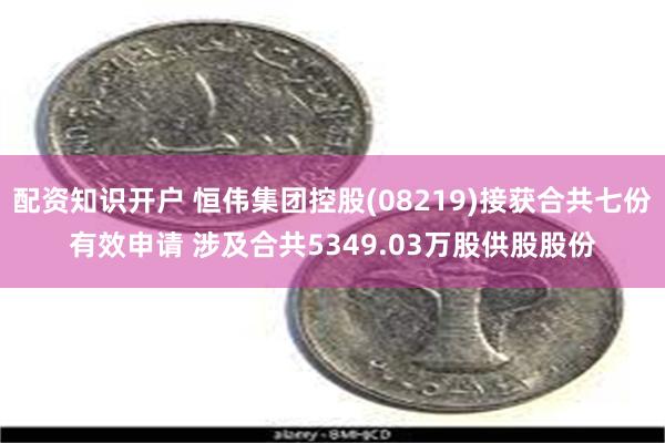 配资知识开户 恒伟集团控股(08219)接获合共七份有效申请 涉及合共5349.03万股供股股份