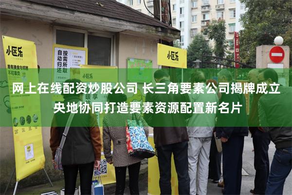 网上在线配资炒股公司 长三角要素公司揭牌成立 央地协同打造要素资源配置新名片