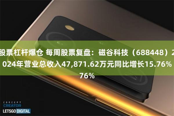 股票杠杆爆仓 每周股票复盘：磁谷科技（688448）2024年营业总收入47,871.62万元同比增长15.76%